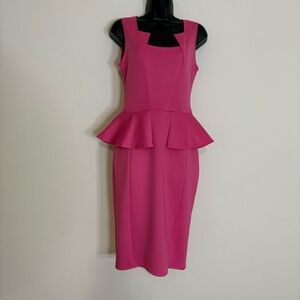 Elegant Pink Sleeveless Mini Dress